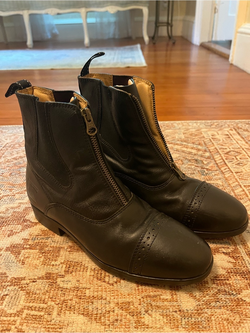 RIDING SPORT Black Leather Paddock Riding Boots